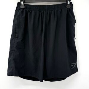 Gymshark‎ Men's Gym Workout Running Medium Solid Black Training Shorts